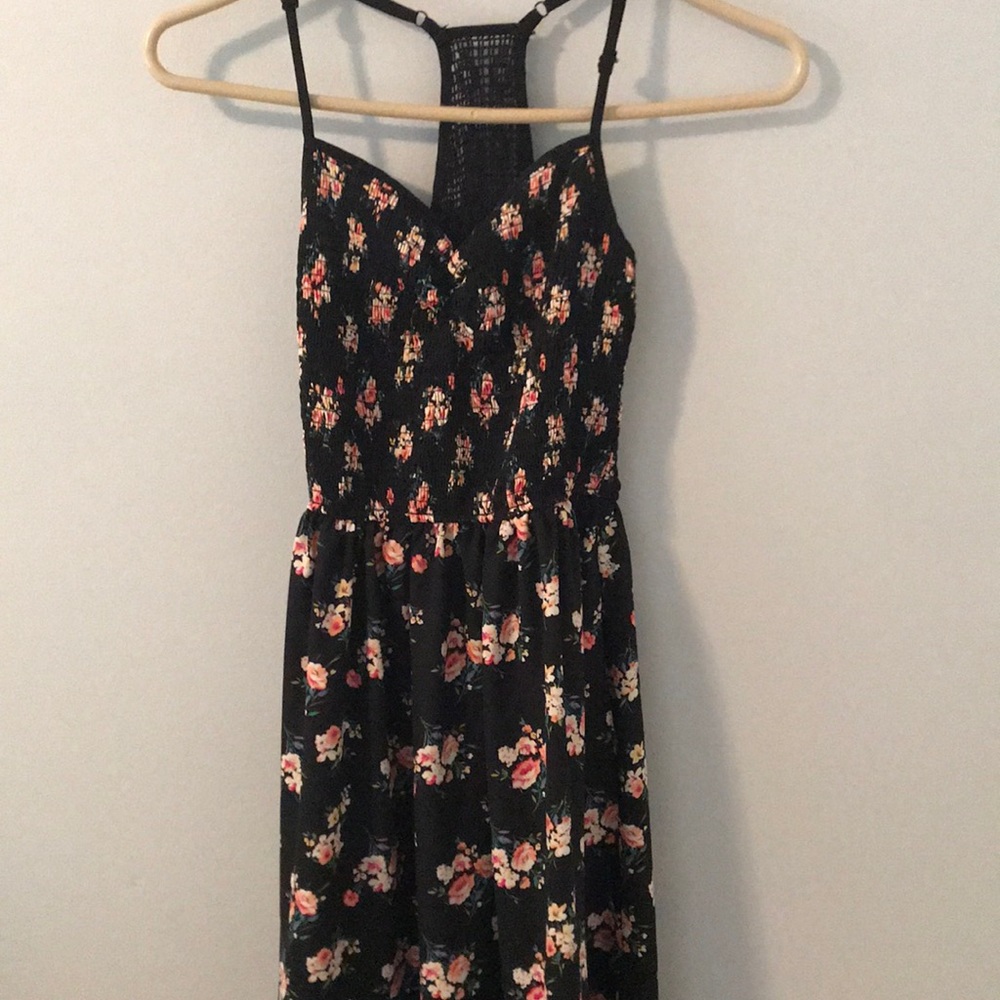 black floral dress